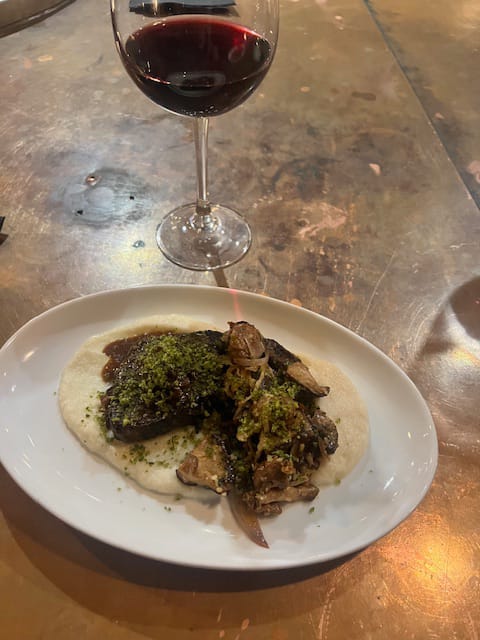 Twelve-hour braised short rib with the Malbec at Rappahannock